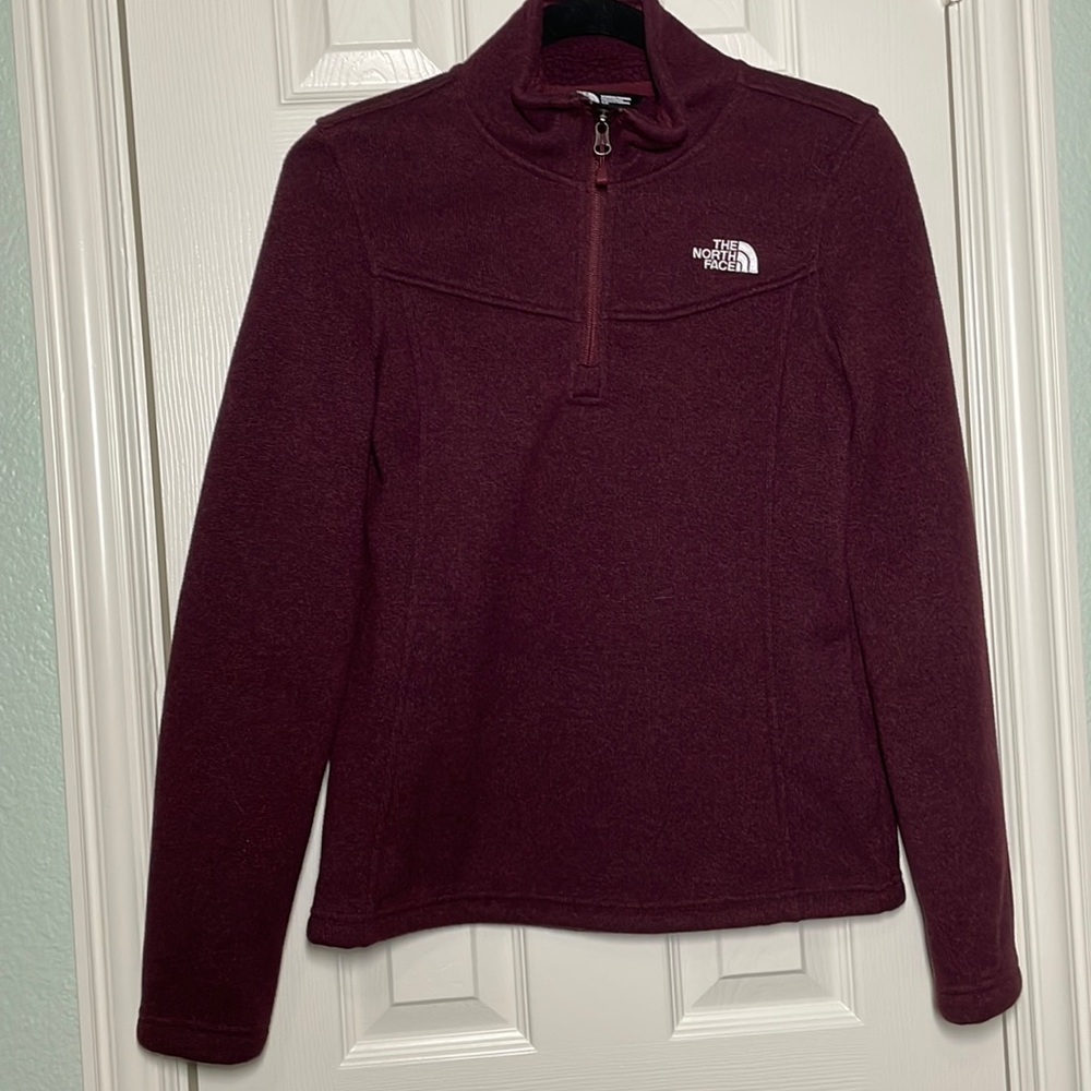 Northface: Maroon Quarter Zip Pullover - image 1